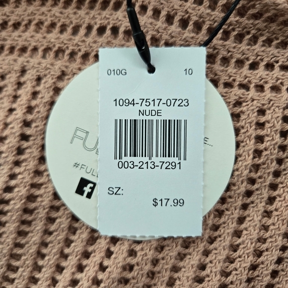 FCT With Love Pointelle Knit Tank Dress. Nude. Size Large. New. - Picture 9 of 9